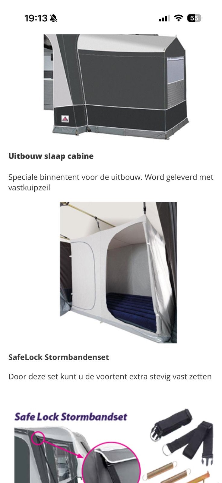 Slaapcabine uitbouw Dorema, Caravans en Kamperen, Tenten, Verzenden, Zo goed als nieuw, Tot en met 2