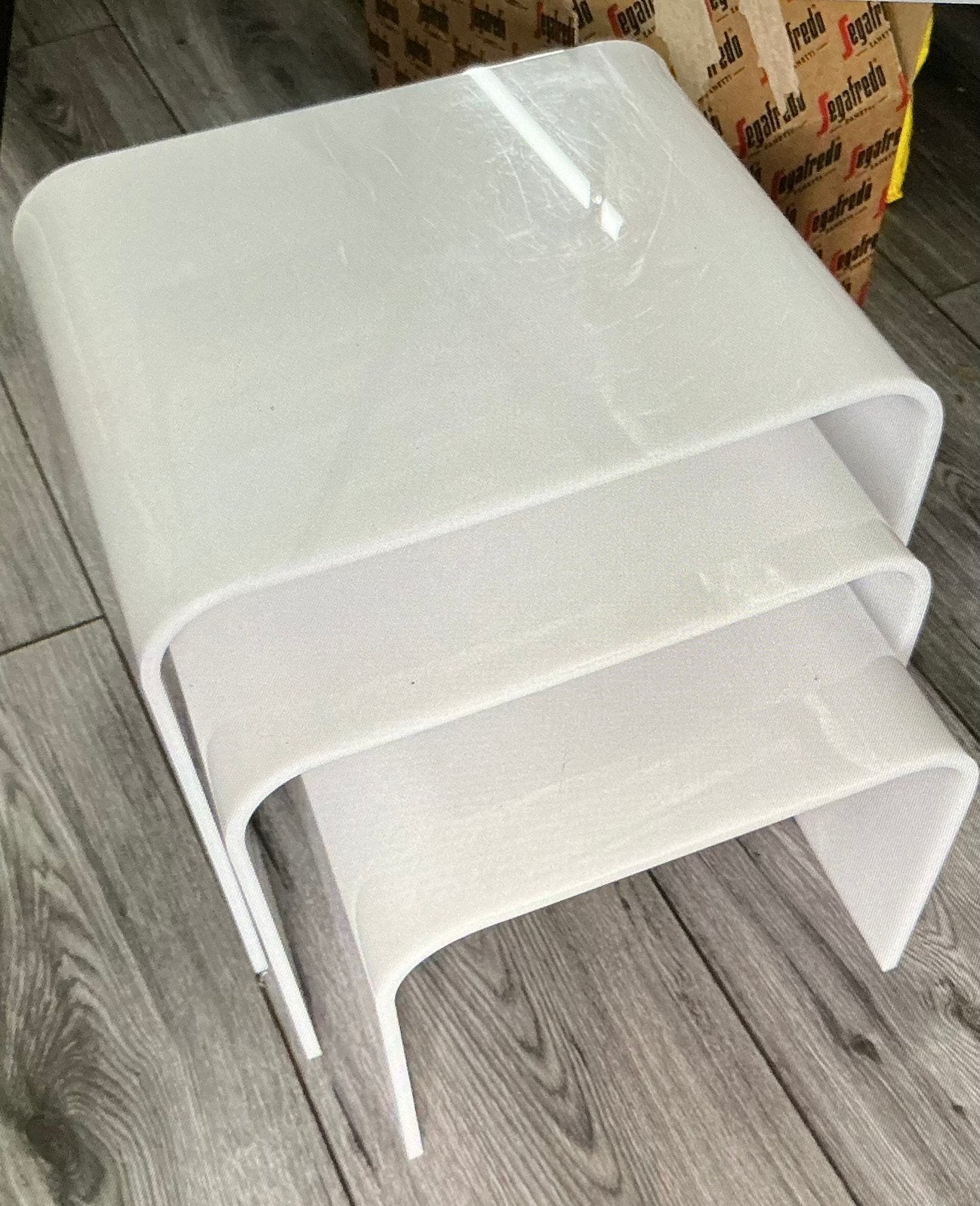 Leuke luxe design set bijzettafeltjes, Huis en Inrichting, Overige typen, Ophalen, Gebruikt