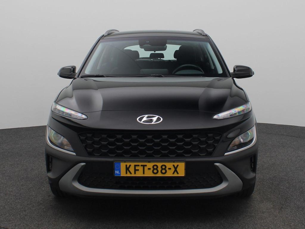 Hyundai Kona 1.6 GDI HEV Comfort Smart Automaat | Navigatie, Auto's, Hyundai, 12 maanden, Stof, Euro 6, Zwart