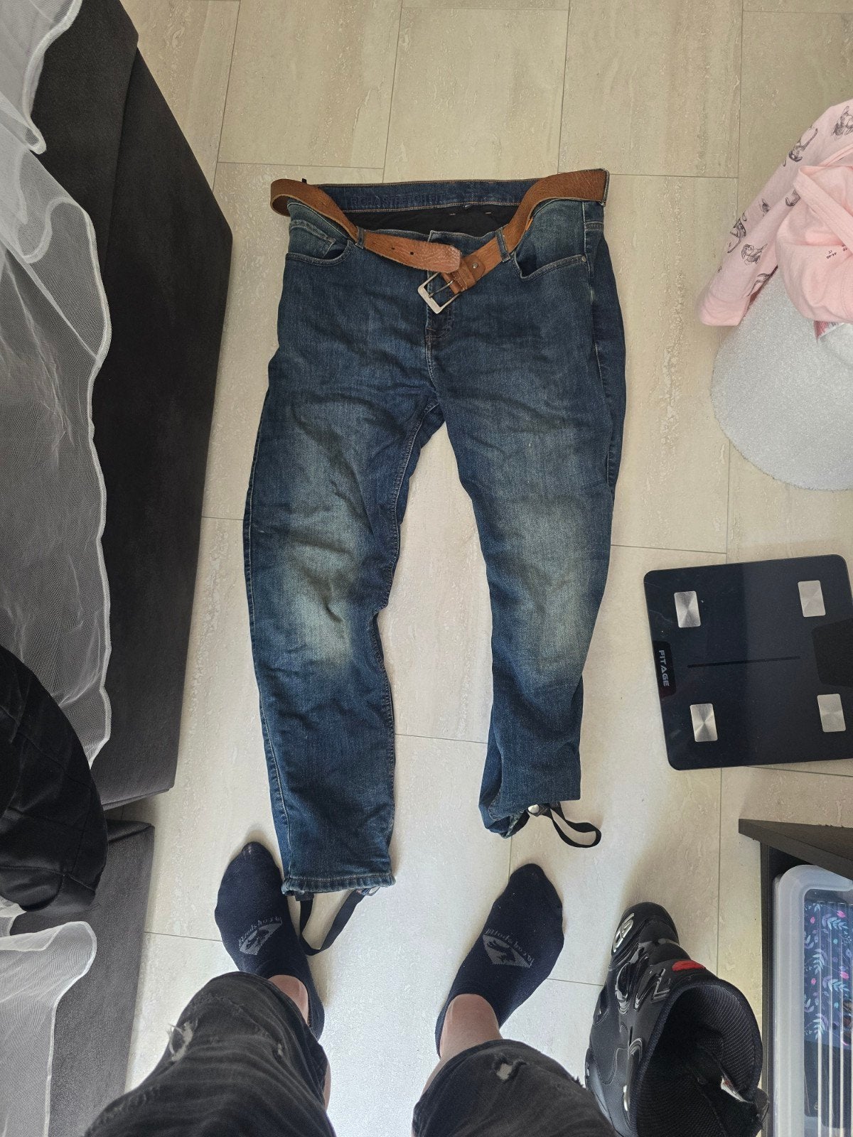 Kevlar motorjeans - Maat W42/L30, Motoren, Kleding | Motorkleding, Ophalen of Verzenden, Broek | textiel