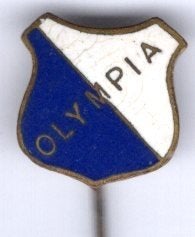 Olympia Boxmeer email op koper voetbal speldje ( Z_111), Ophalen of Verzenden, Zo goed als nieuw, Sport, Speldje of Pin