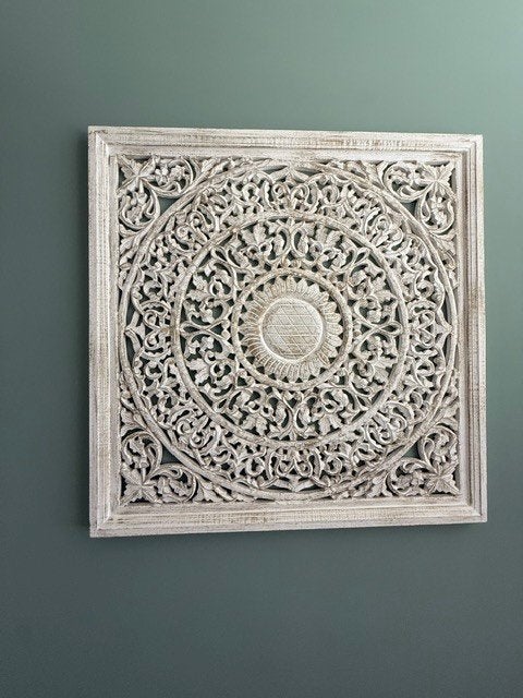 PTMD wandpaneel  wit vintage  90x90, Ophalen, 90 cm, Hout, Zo goed als nieuw