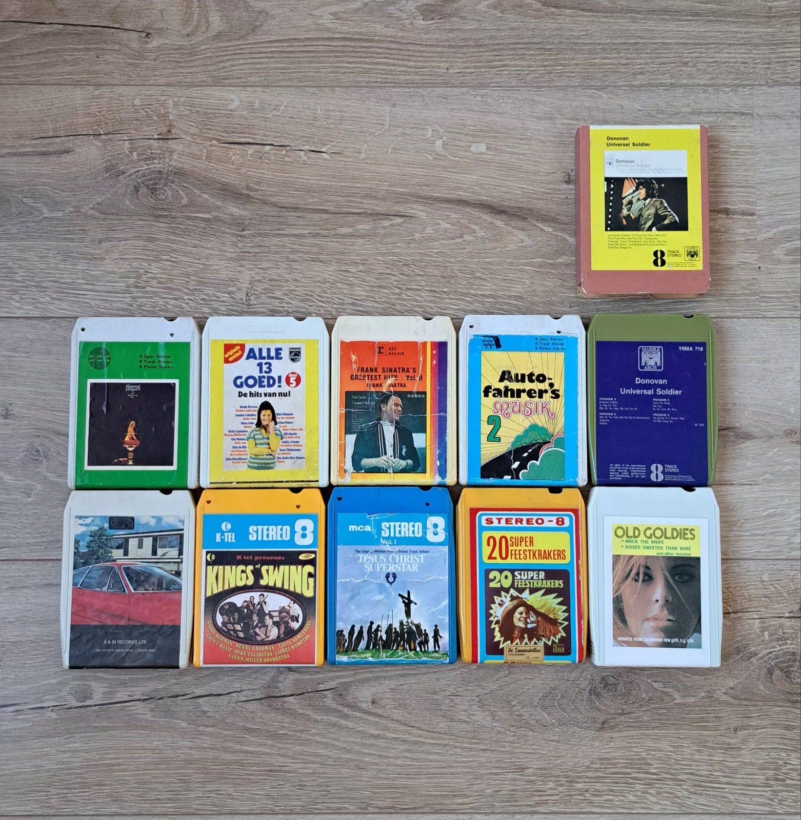 Partij van 10 8-track banden - Diverse genres 8 track, Cd's en Dvd's, Cassettebandjes, 2 t/m 25 bandjes, Ophalen of Verzenden