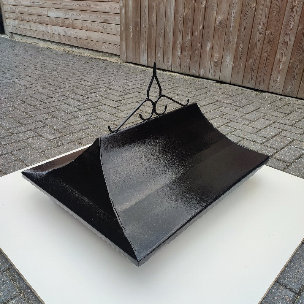 Mooie grote zwarte schoorsteenkap - Metalen uitvoering, Ophalen, Zo goed als nieuw