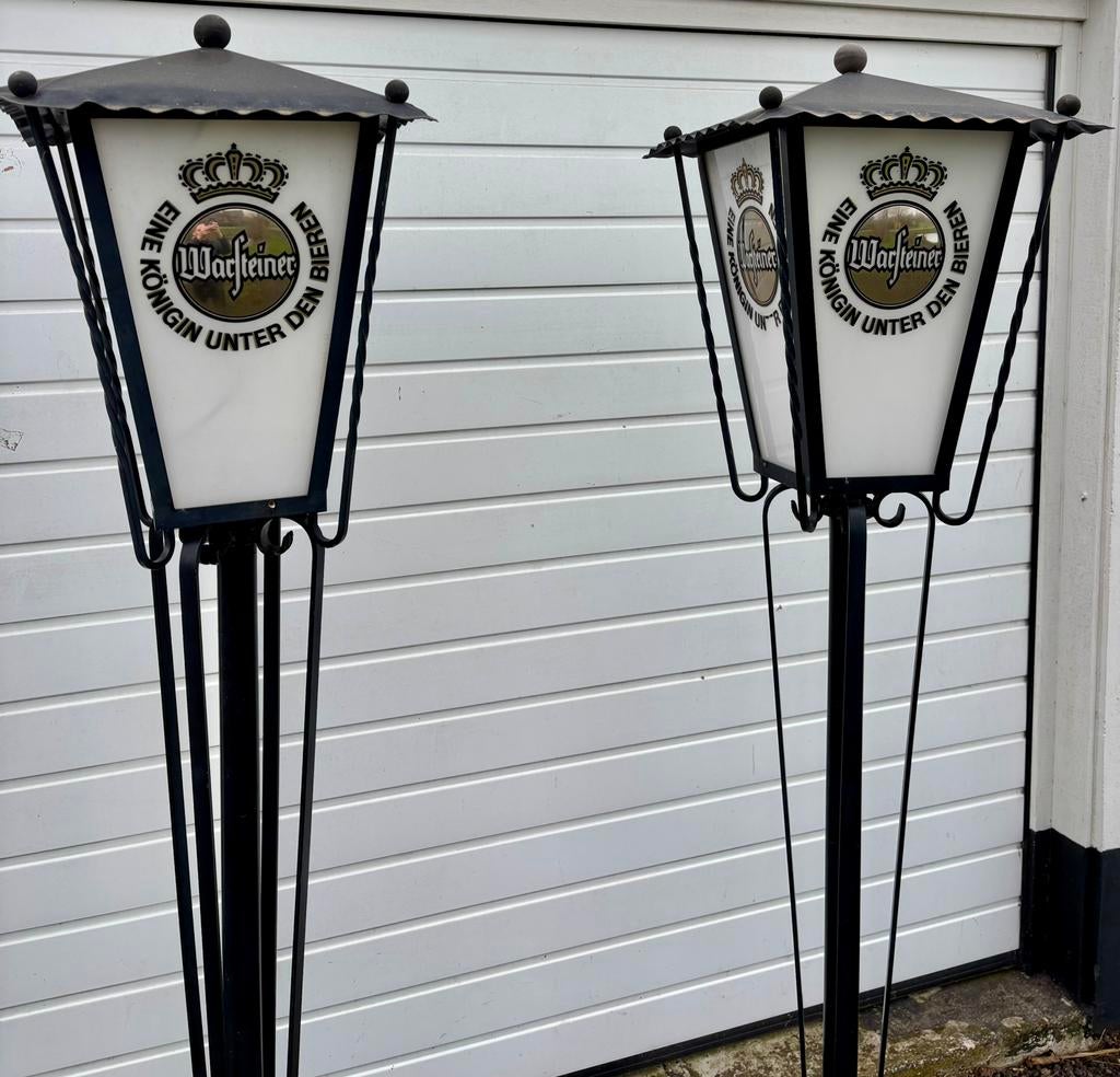 Warsteiner terraslampen - tuinverlichting, Verzamelen, Biermerken, Gebruikt, Reclamebord, Plaat of Schild, Overige merken, Ophalen