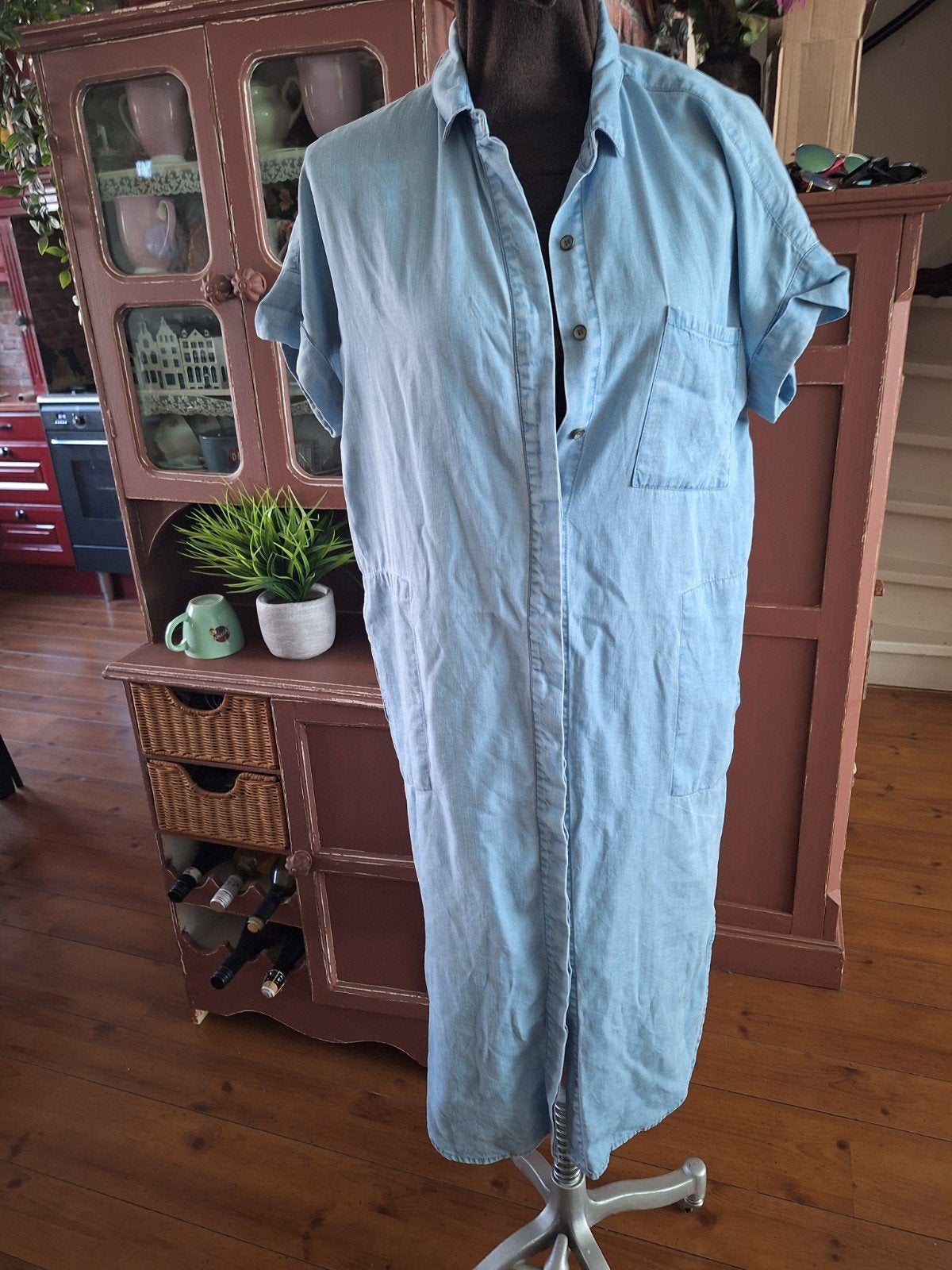 Spijkerjurk jurk maat s m freequent, Ophalen of Verzenden, Gedragen, Blauw