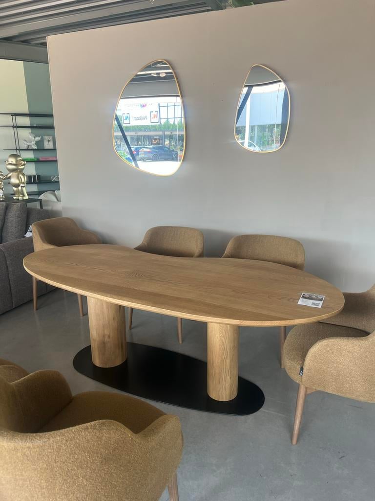 De Bardi Low Dining Tafel - 200 cm Eiken, Huis en Inrichting, Tafels | Eettafels, Zo goed als nieuw, 100 tot 150 cm, 200 cm of meer