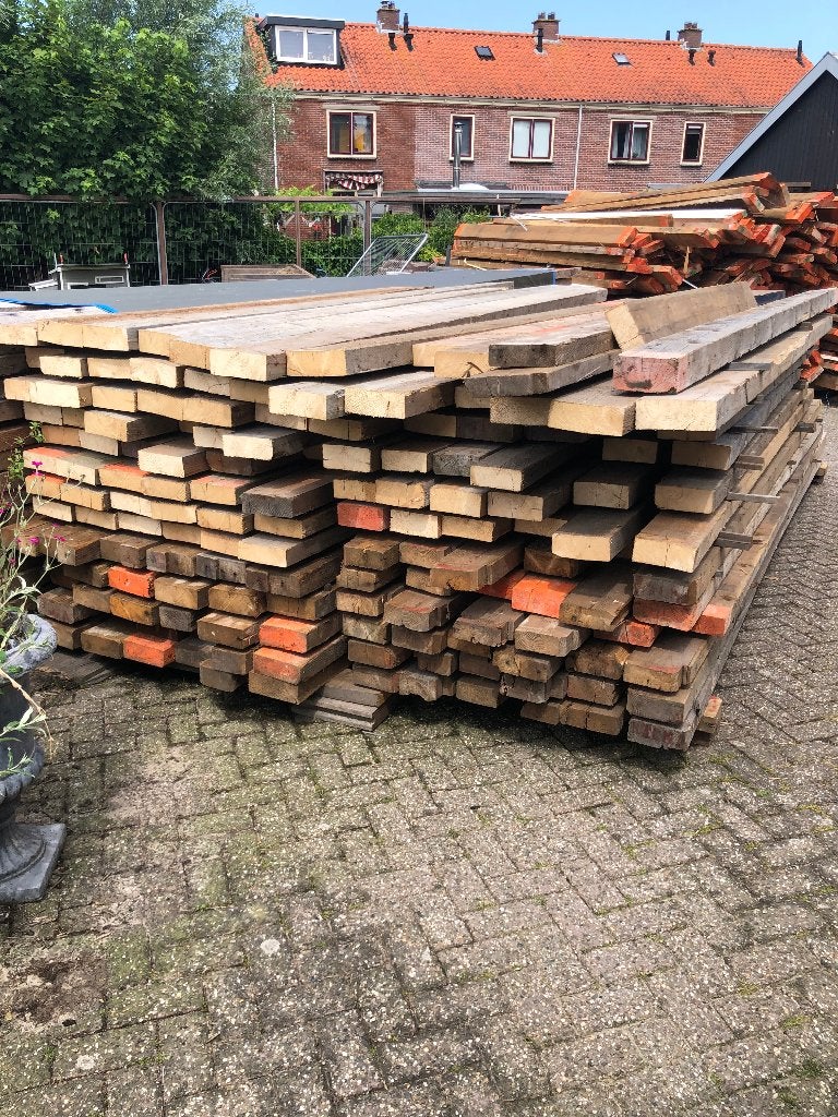 houten balken, Tuin en Terras, Palen, Balken en Planken, Ophalen, Gebruikt, 250 cm of meer, Balken
