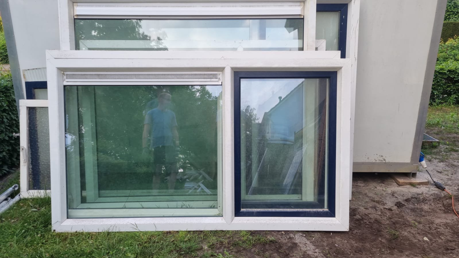 Kunstof kozijnen incl dubbel  glas teab, Doe-het-zelf en Verbouw, Kozijnen en Schuifpuien, Kunststof, Raamkozijn, Zo goed als nieuw
