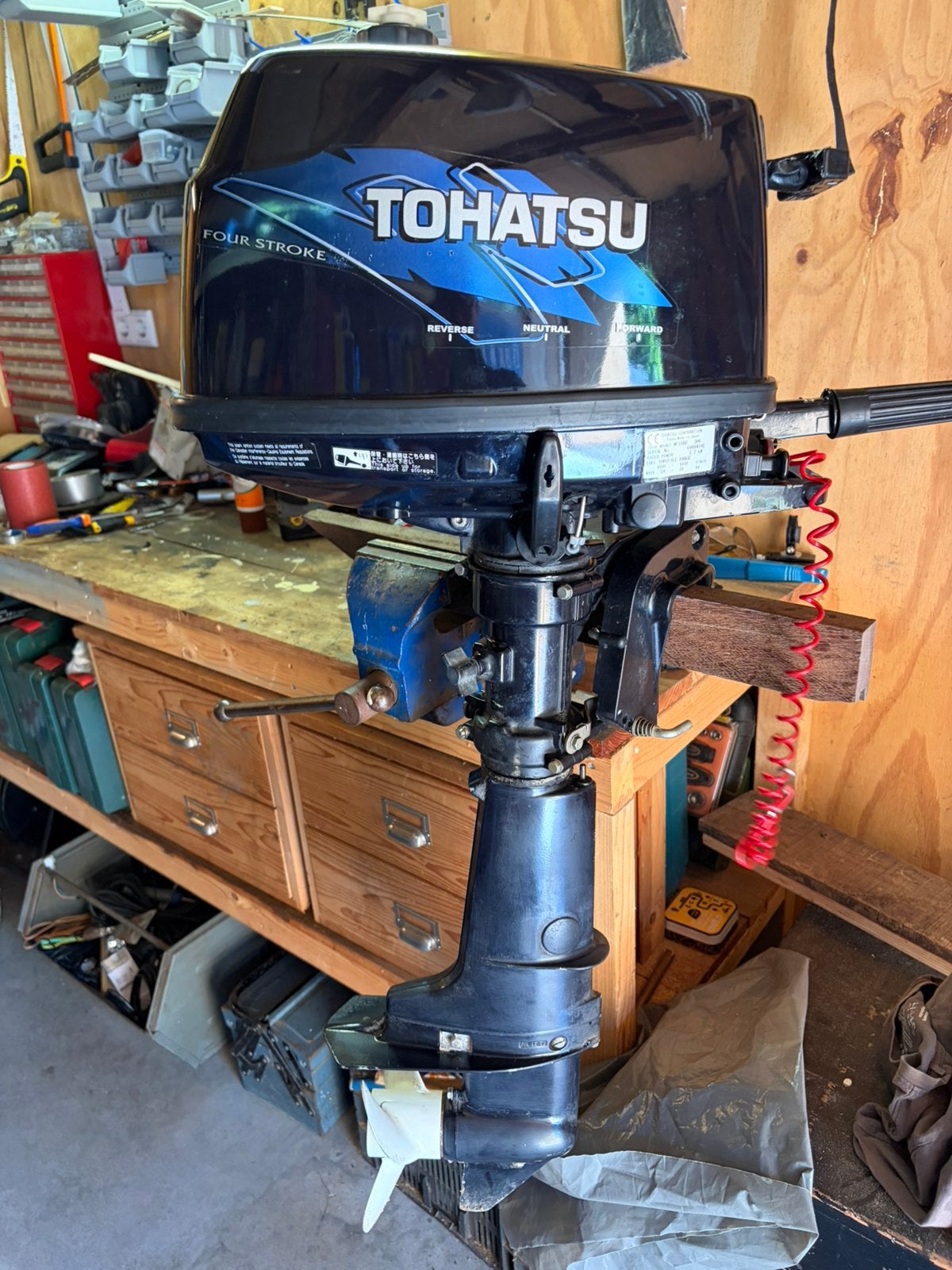 Tohatsu 5pk viertakt kortstaart 2006, Ophalen, Gebruikt, 5 tot 10 pk, Viertaktmotor