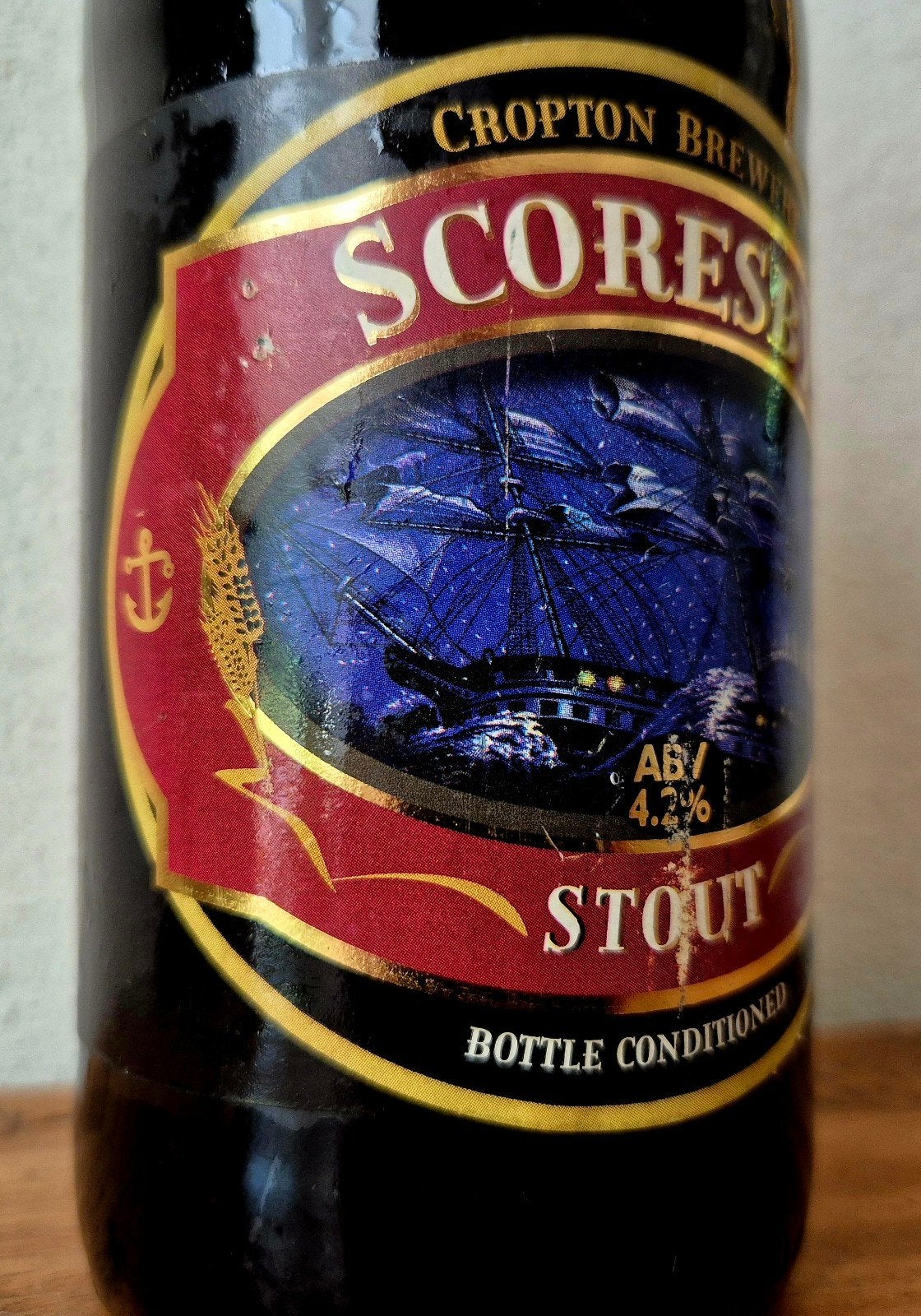 Volle fles SCORESBY STOUT CROPTON BREWERY 50cl. Verzamelaar, Ophalen of Verzenden, Zo goed als nieuw, Flesje(s), Overige merken
