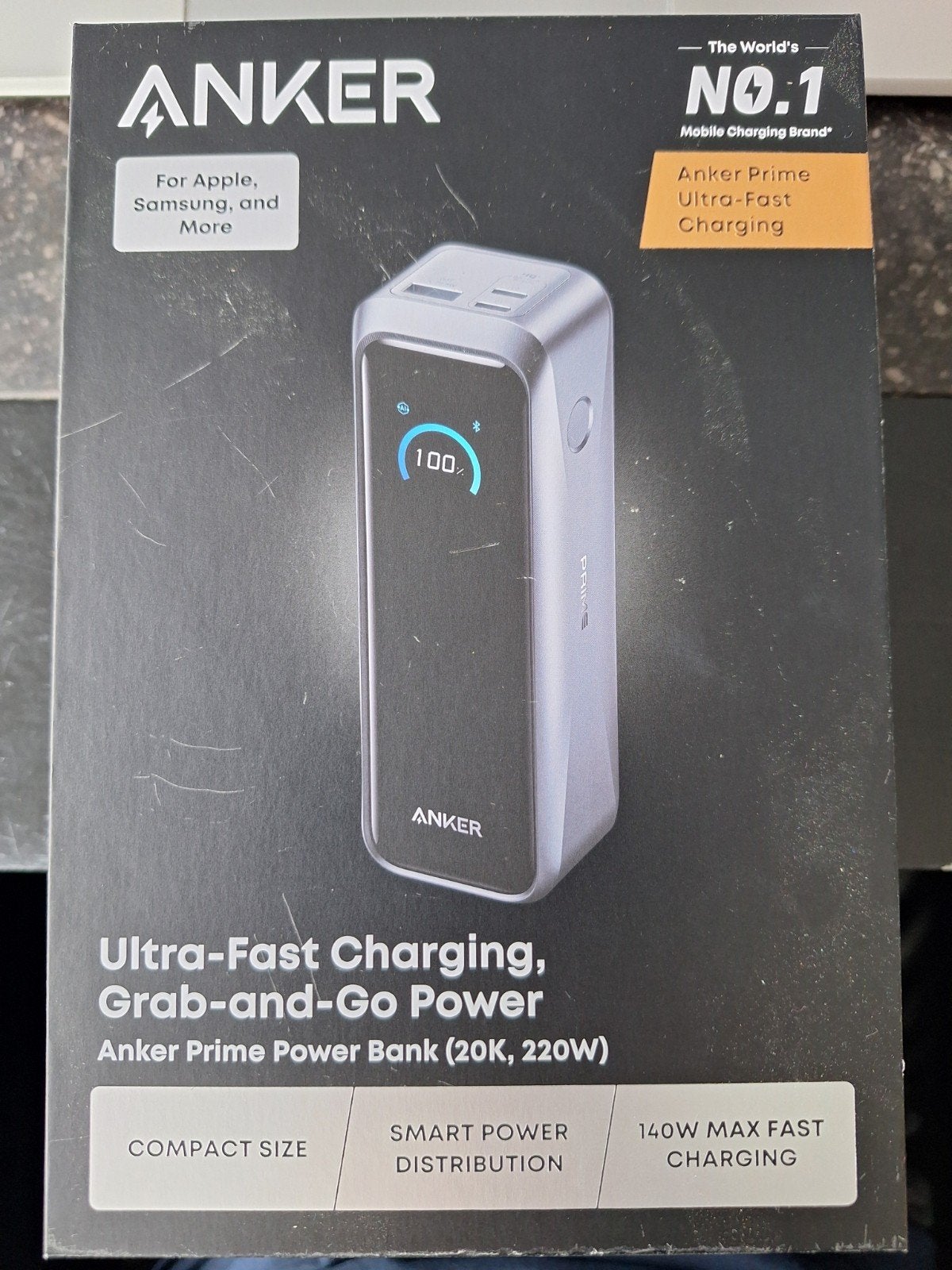 Anker Prime Power Bank (20K, 220W) - Ultra-Fast Charging, Telecommunicatie, Powerbanks, Ophalen of Verzenden, Nieuw, Anker
