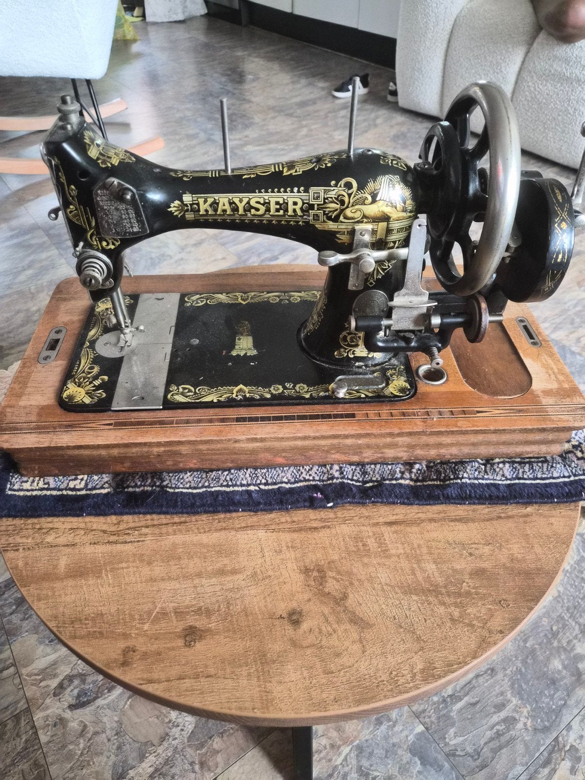 Antieke Kayser Naaimachine - Decoratief Stuk, Antiek en Kunst, Ophalen of Verzenden