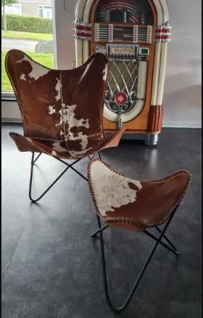 Set koeienhuid vlinder stoel met bijpassend krukje, Ophalen, Americansaleshop@gmail.com, Eu, Overige kleuren