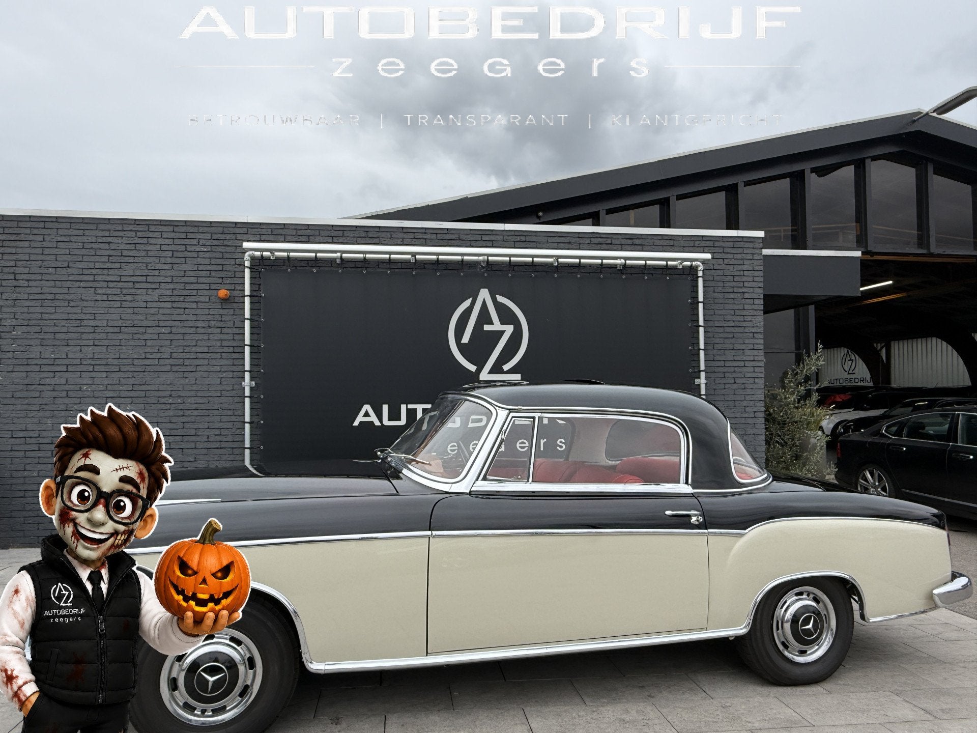 Mercedes-Benz Ponton 220 S Coupe W128 UNIEK ! (bj 1958), Auto's, Gebruikt, Overige modellen, Zwart, Bedrijf