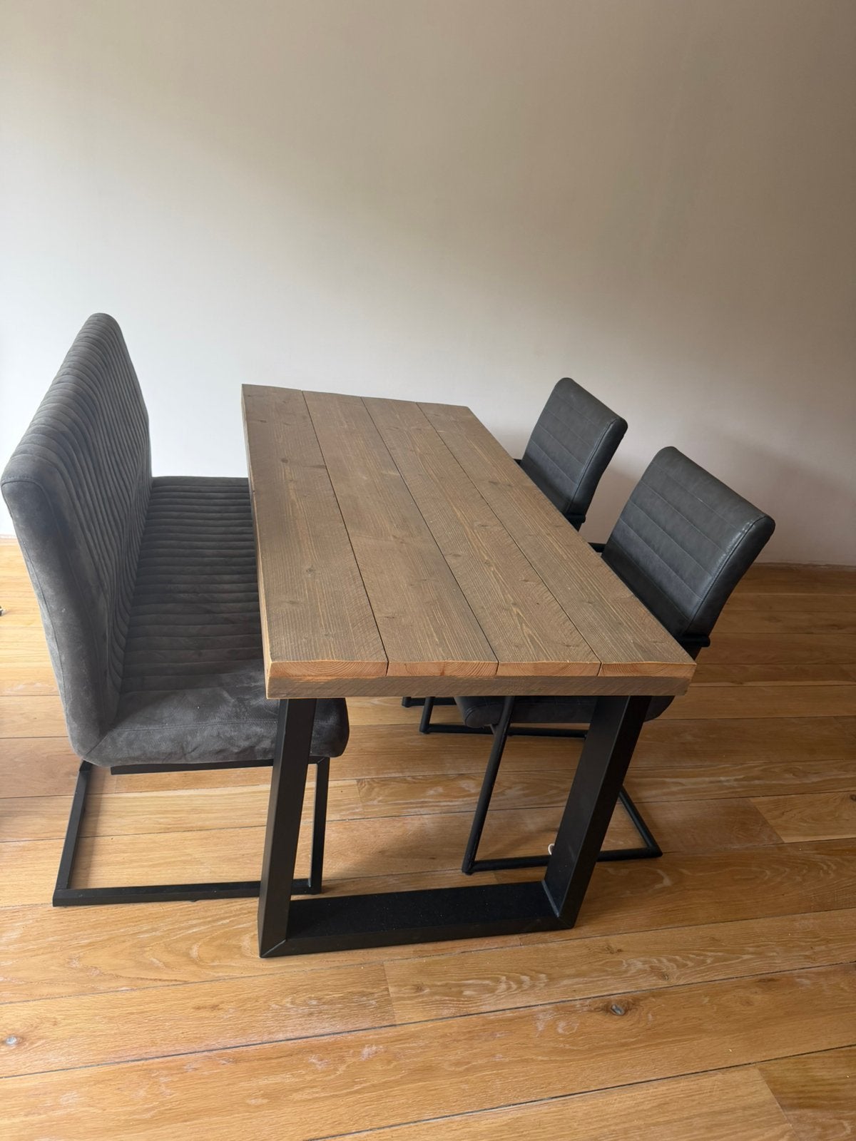 Eetbank en 2 stoelen, Huis en Inrichting, Complete eetkamers, Zo goed als nieuw, Ophalen