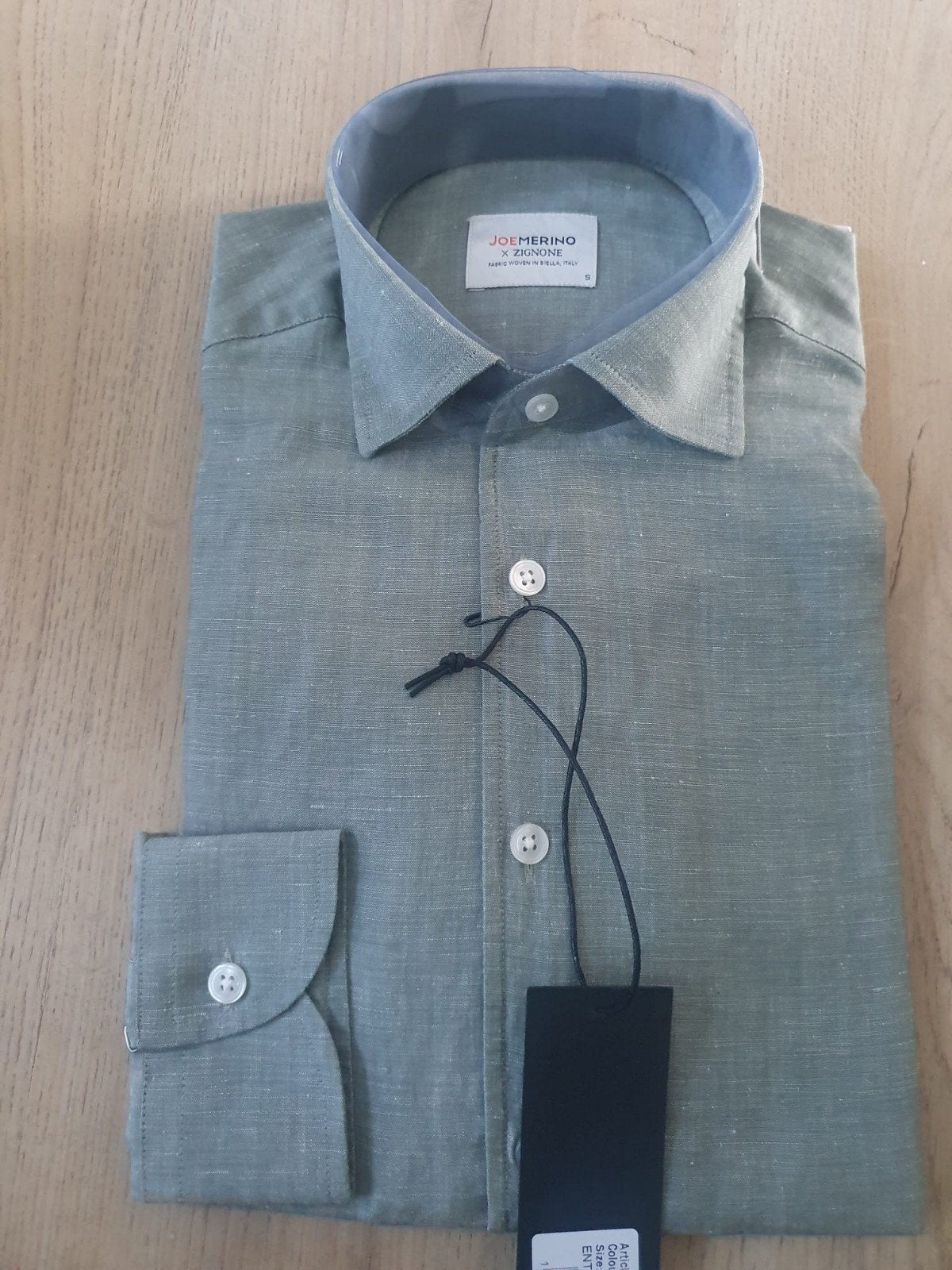 JOEMERINO x ZIGNONE Linnen Casual Overhemd - Nieuw maat S, Kleding | Heren, Halswijdte 38 (S) of kleiner, Nieuw, Ophalen of Verzenden