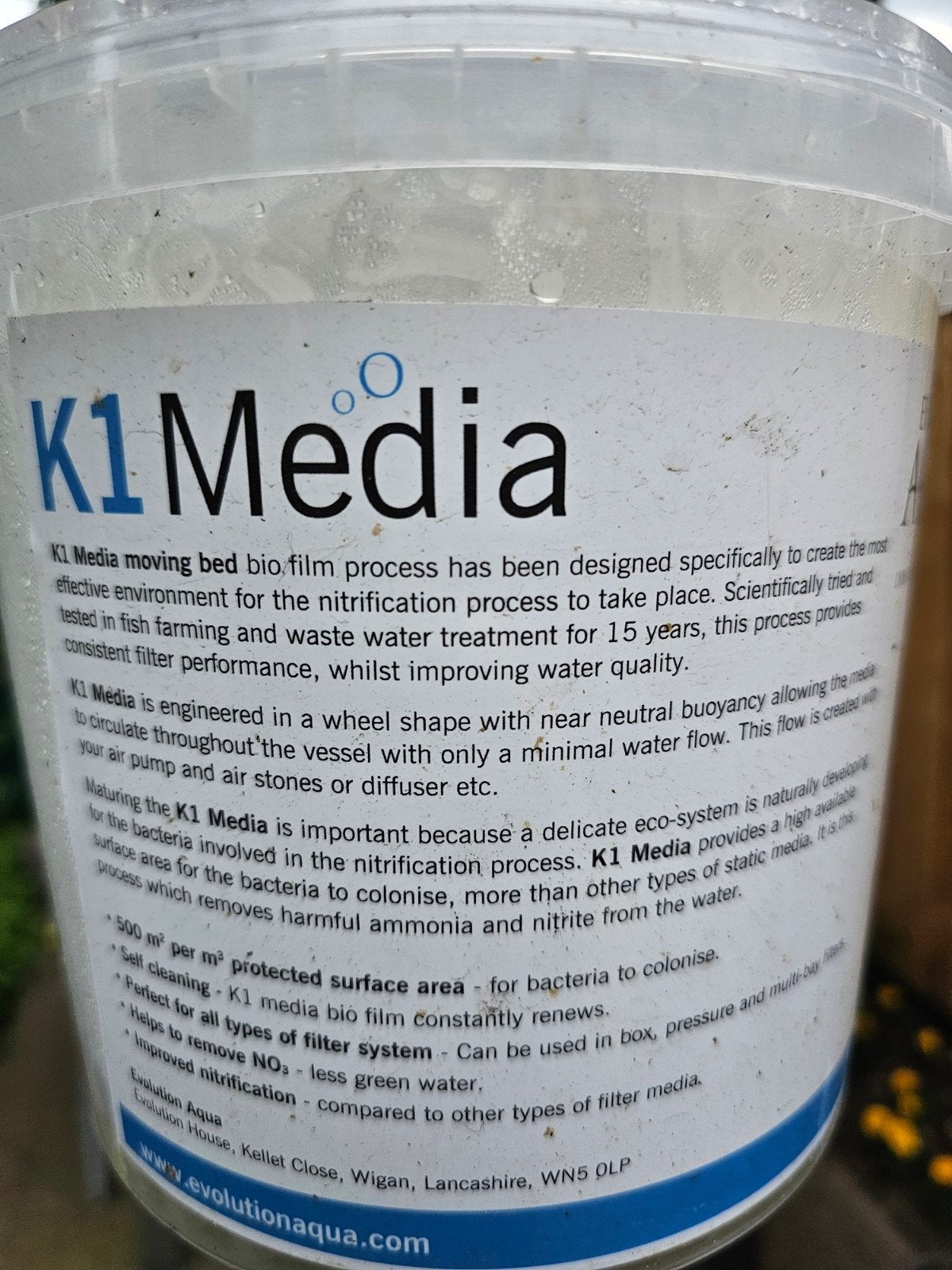 K1 filtermedium, Overige soorten