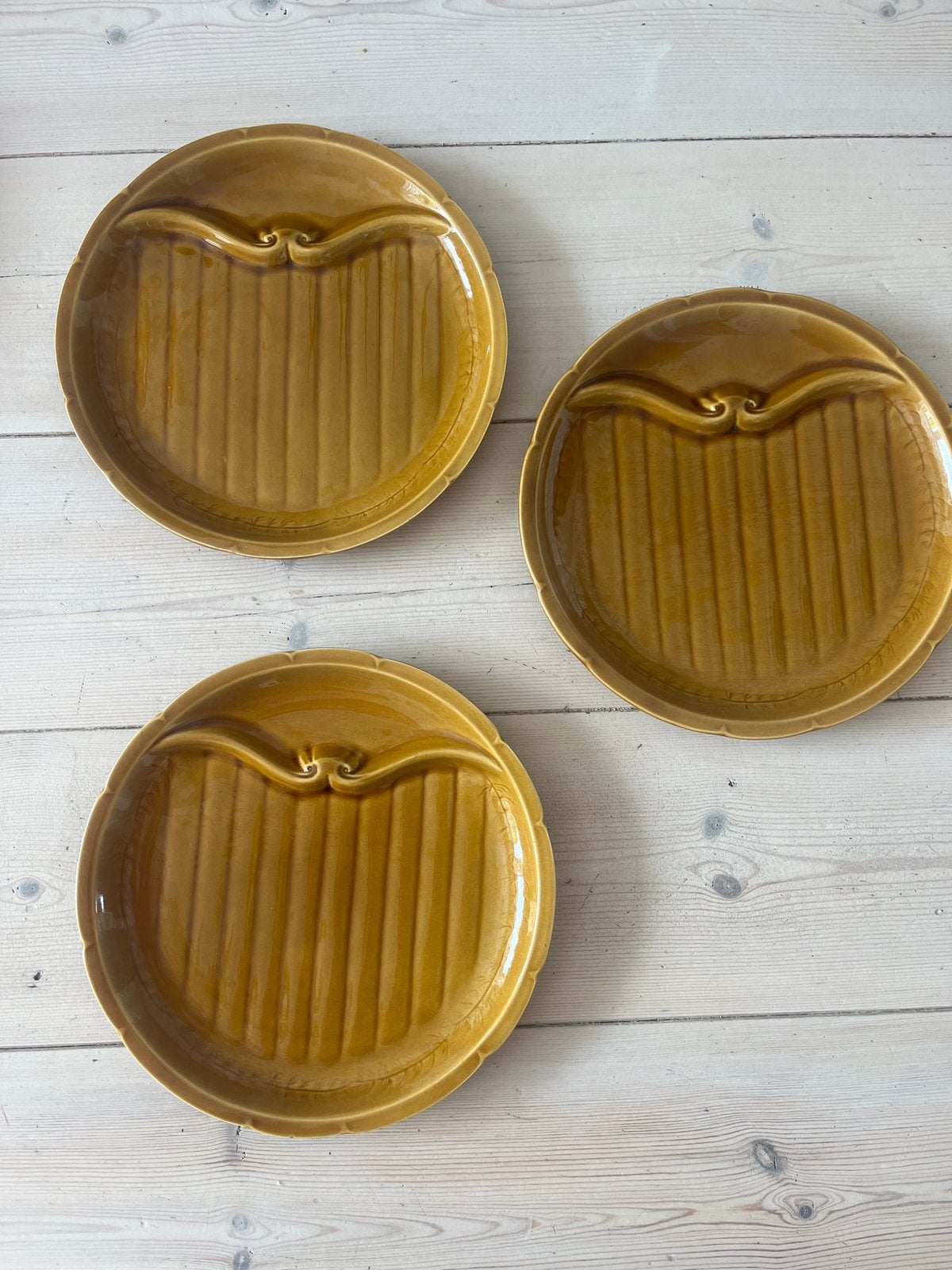 Vintage GIEN Asperge borden in perfecte staat, Ophalen of Verzenden