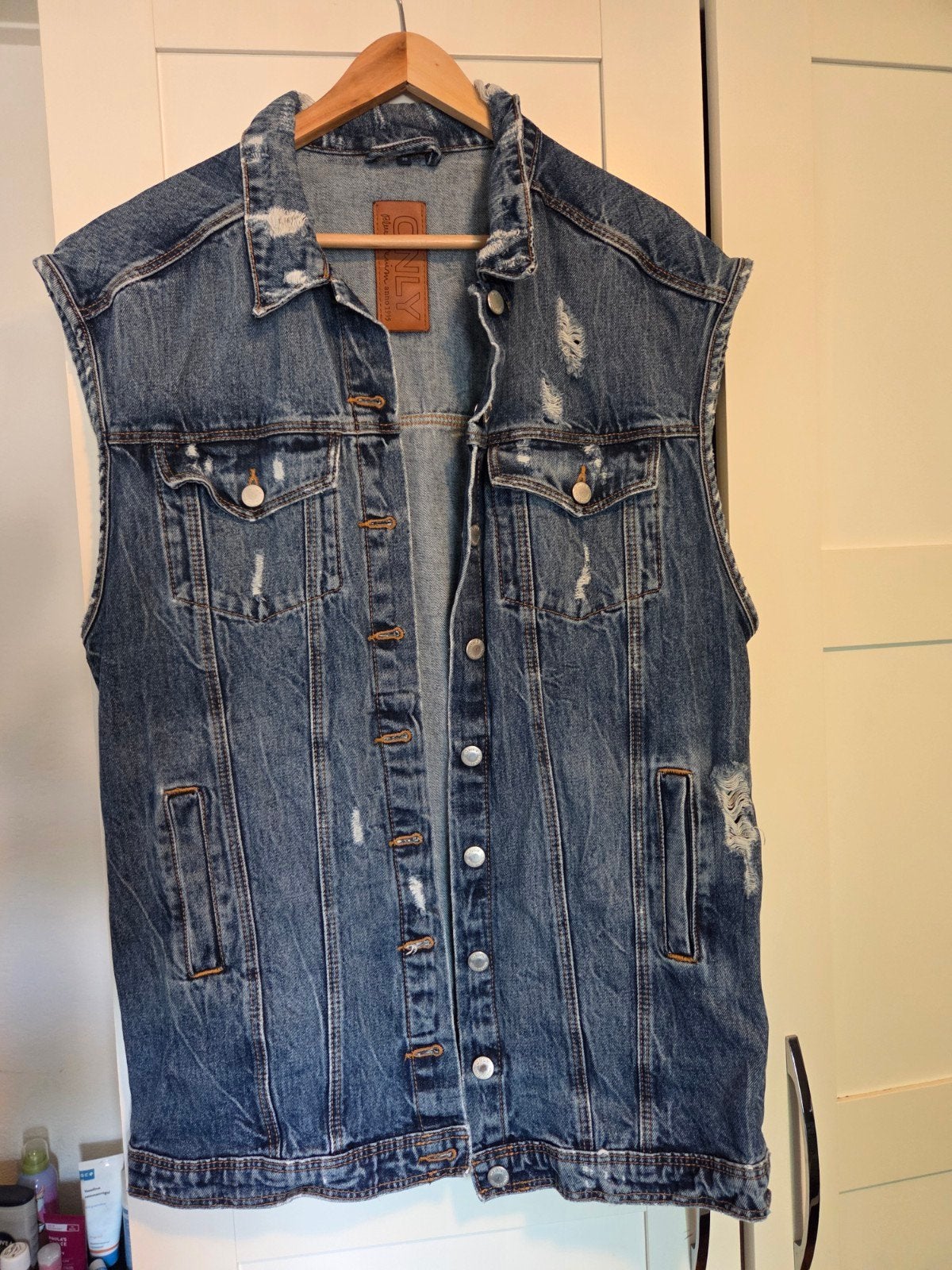 ONLY spijkergilet maat 38, Maat 38/40 (M), Blauw, Ophalen of Verzenden, ONLY