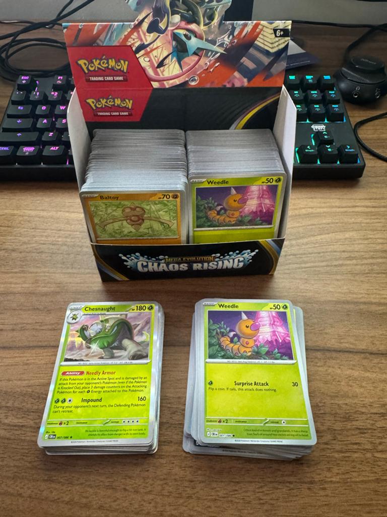 Pokémon Chaos Rising Bulk & dubbele hits, Ophalen of Verzenden, Zo goed als nieuw, Meerdere kaarten, Foil