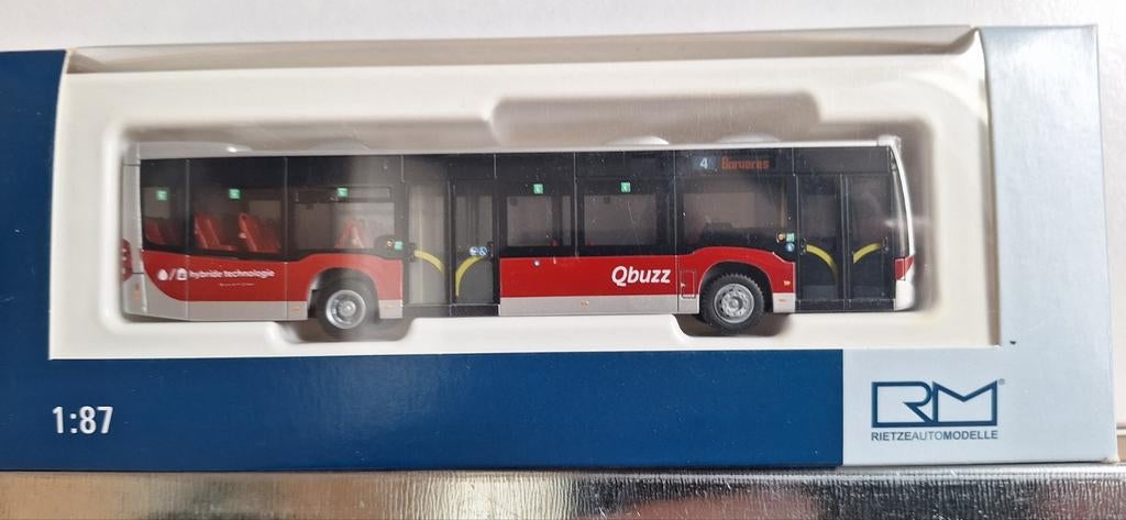 Rietze Mercedes Benz Citaro Qbuzz lijn 4 Bargeres, Hobby en Vrije tijd, Ophalen of Verzenden, Zo goed als nieuw, Bus of Vrachtwagen