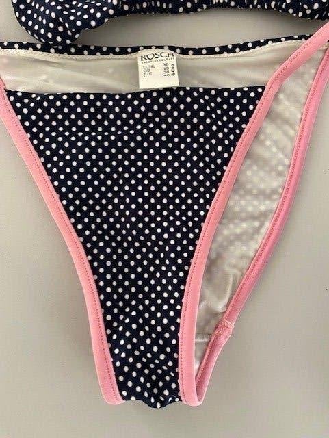 Rosch bikini NL 36 CUP B blauw wit bolletje met roze NIEUW, Nieuw, Bikini, Verzenden, Rosch