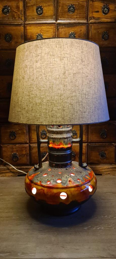 Vintage Fat Lava Tafellamp - Uniek Design, Ophalen, Gebruikt, 50 tot 75 cm, Overige materialen