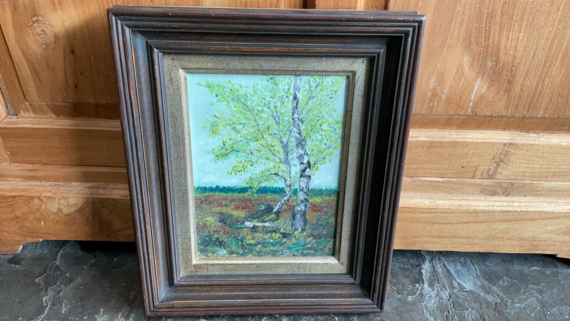 Berkenbomen op de Malpy., Antiek en Kunst, Kunst | Schilderijen | Klassiek, Ophalen of Verzenden