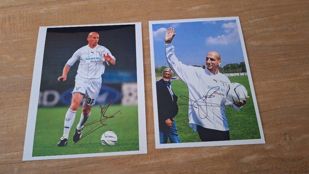Foto 20x25cm met handtekening; Jaap Stam # Lazio Roma, Verzamelen, Ophalen of Verzenden, Nieuw, Buitenlandse clubs, Overige typen