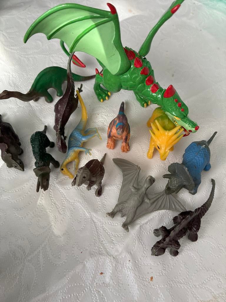 Dinosaurus en draak speelgoed set, Ophalen of Verzenden, Gebruikt, Jongen of Meisje