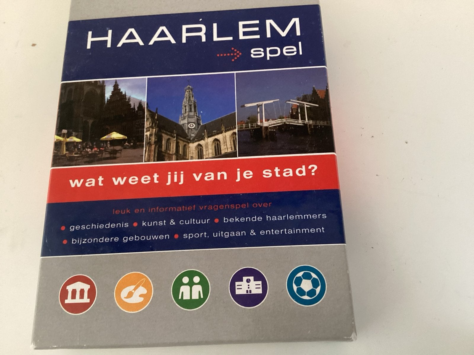 Haarlem Spel: Test je kennis van Haarlem - Vaderdag cadeau, Drie of vier spelers, Ophalen of Verzenden, Gebruikt