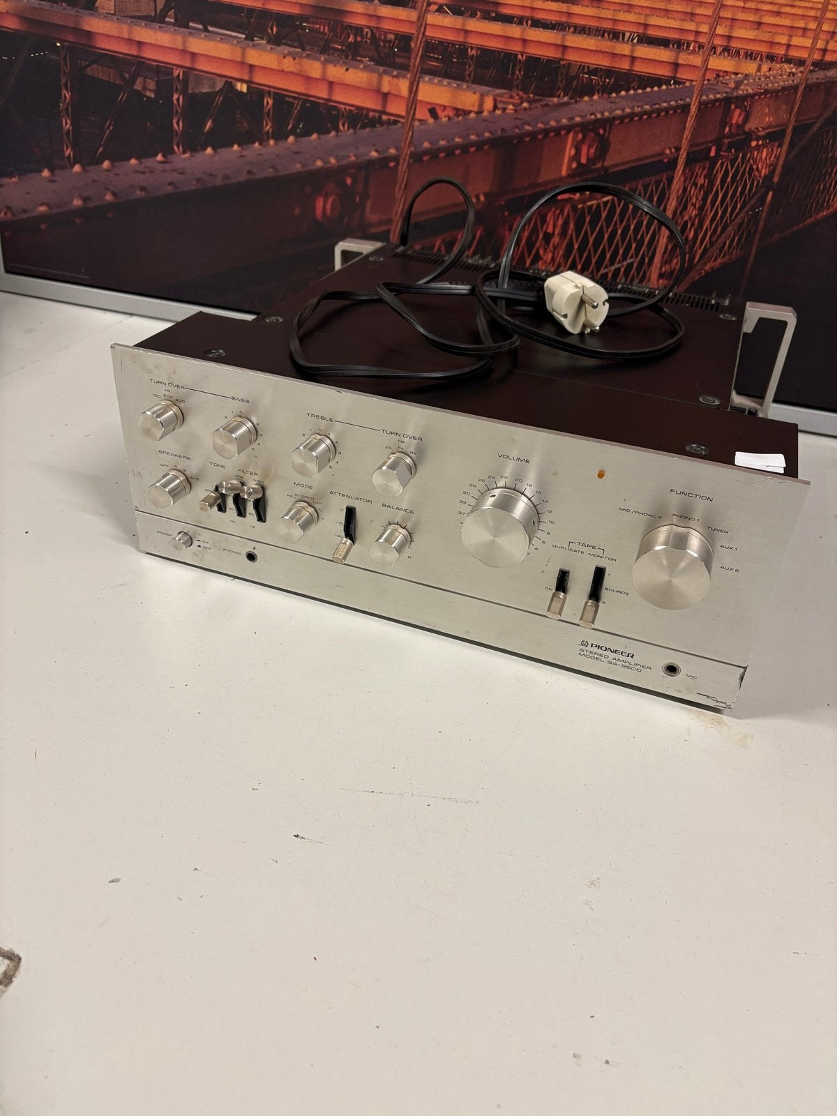 Vintage Pioneer SA-9500 Stereo Versterker Jaren '70, Audio, Tv en Foto, Versterkers en Receivers, Ophalen, Gebruikt, 60 tot 120 watt