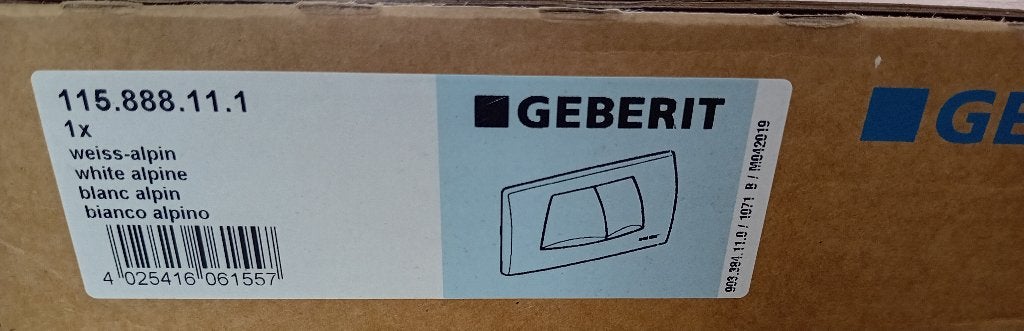 Gerberit Twinline, bedieningspaneel (dubbel) toiletspoeling, Ophalen, Nieuw, Toilet
