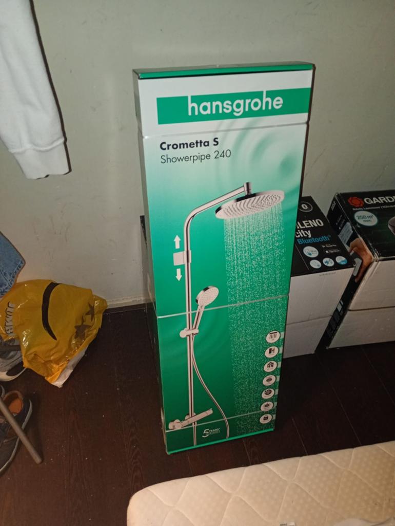NIEUW! Hansgrohe Crometta S240 doucheset met thermostaat, Ophalen of Verzenden