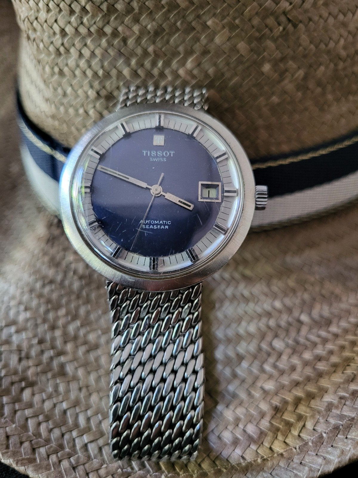 Tissot Seastar Automatic Vintage Jaren 70 - Origineel + Loop, Ophalen of Verzenden, Overige merken