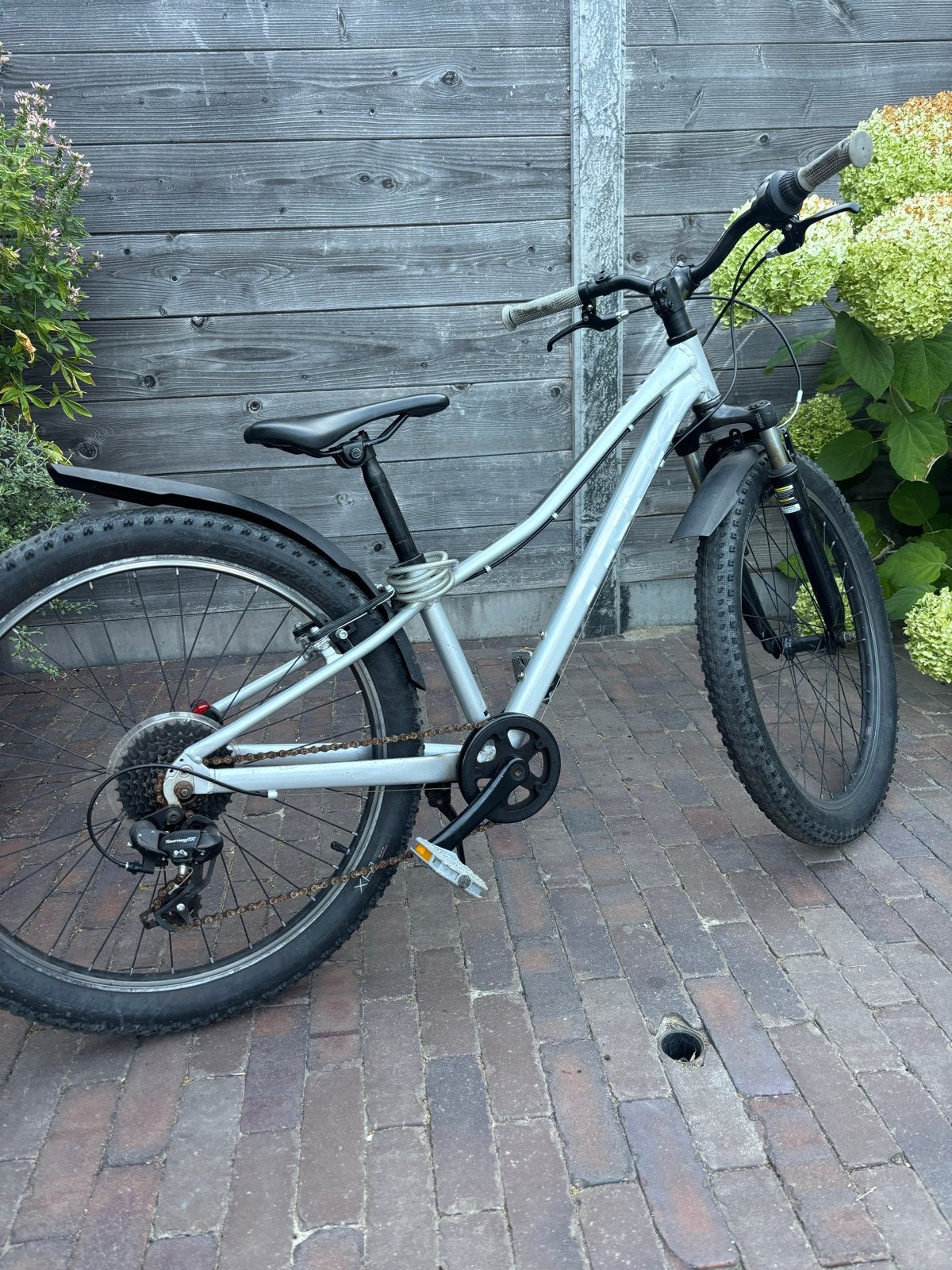 Stoere Trek Mountainbike 24 inch kind Geveerde voorvork., Ophalen, Gebruikt, Schijfrem, 20 inch of meer