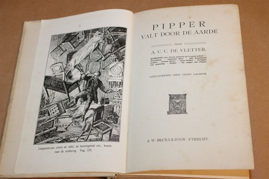 Pipper Valt door de Aarde — Vletter — Jongensboek 1912, Ophalen of Verzenden, Gelezen