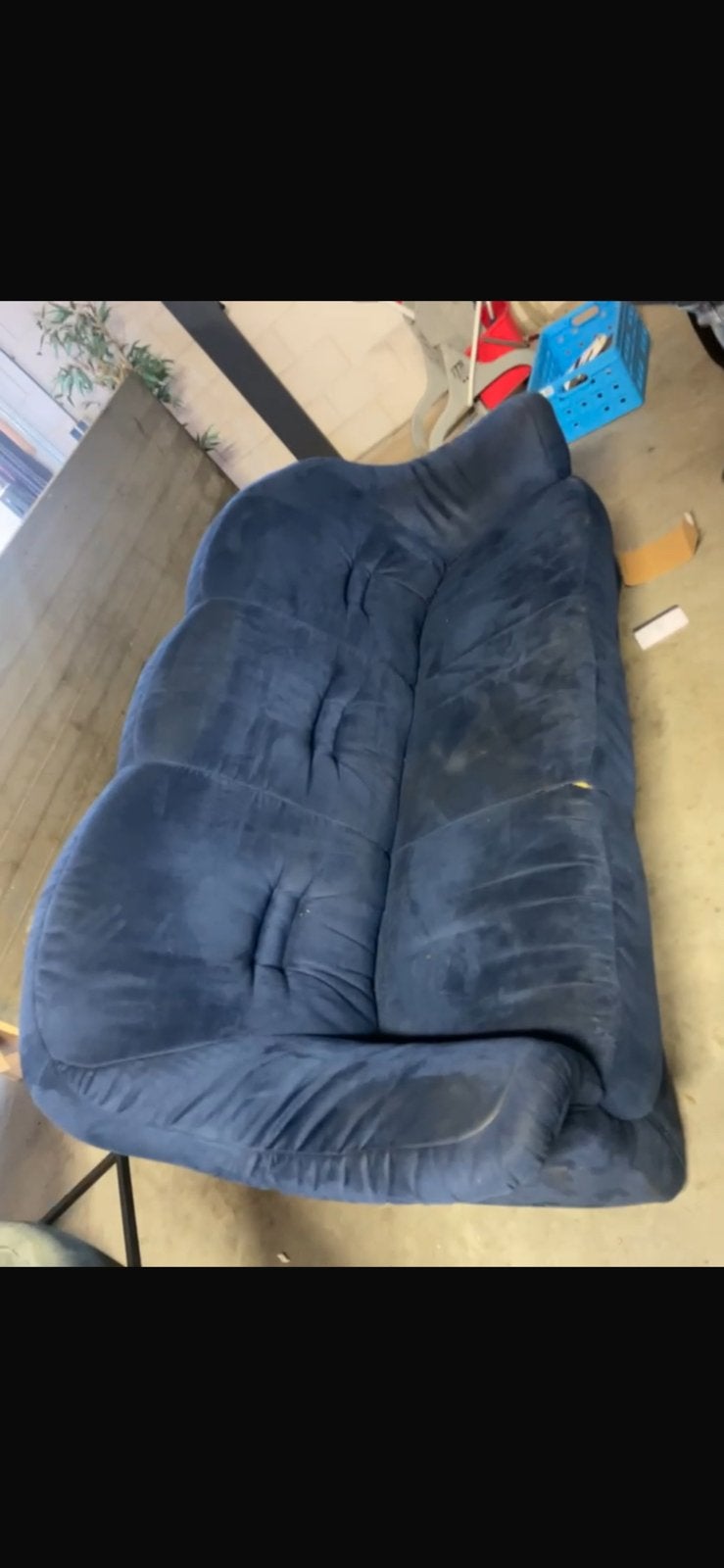 Bank met stoel, Ophalen, Gebruikt, 75 tot 100 cm