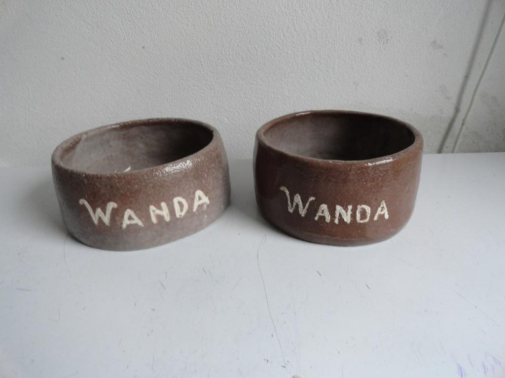 Voerbak of drinkbak hond keramiek geglazuurd, 2 stuks Wanda, Dieren en Toebehoren, Hondenvoerbakken en Drinkbakken, Ophalen of Verzenden