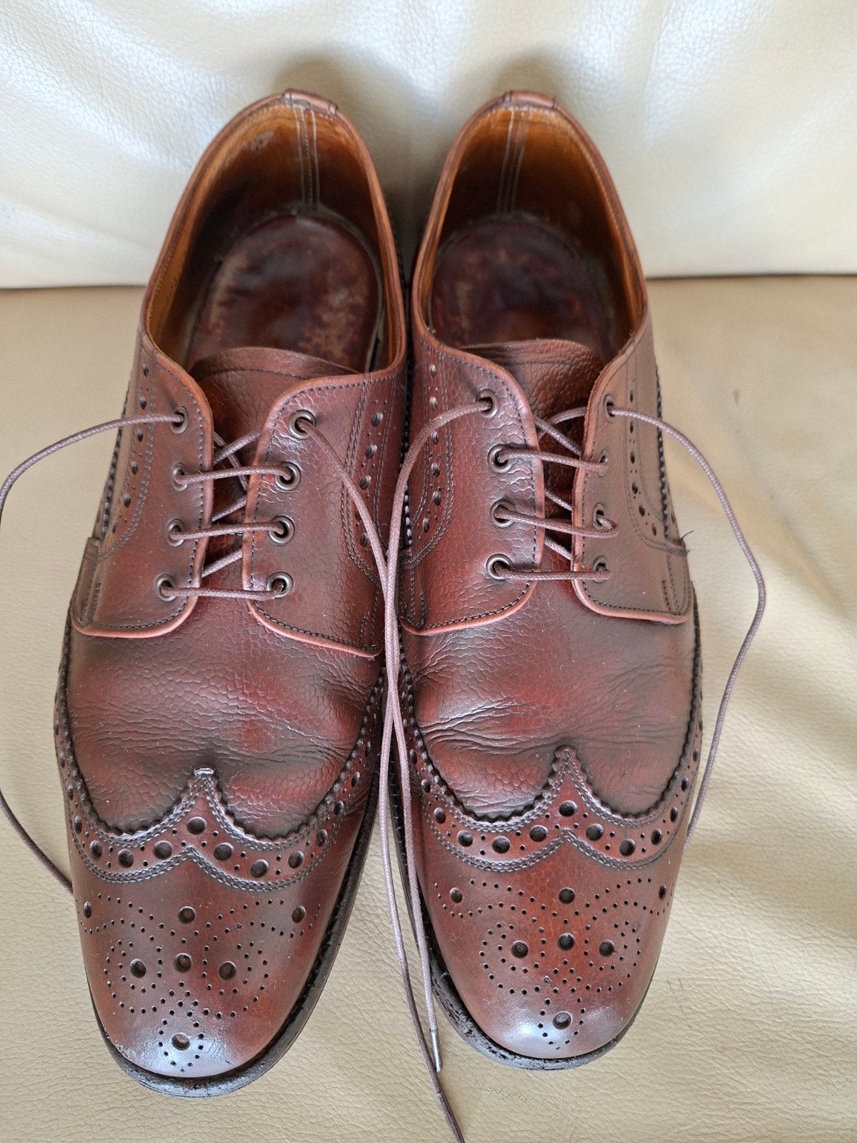Mooie bruin lederen Church's vintage schoenen maat 44, Ophalen of Verzenden, Bruin
