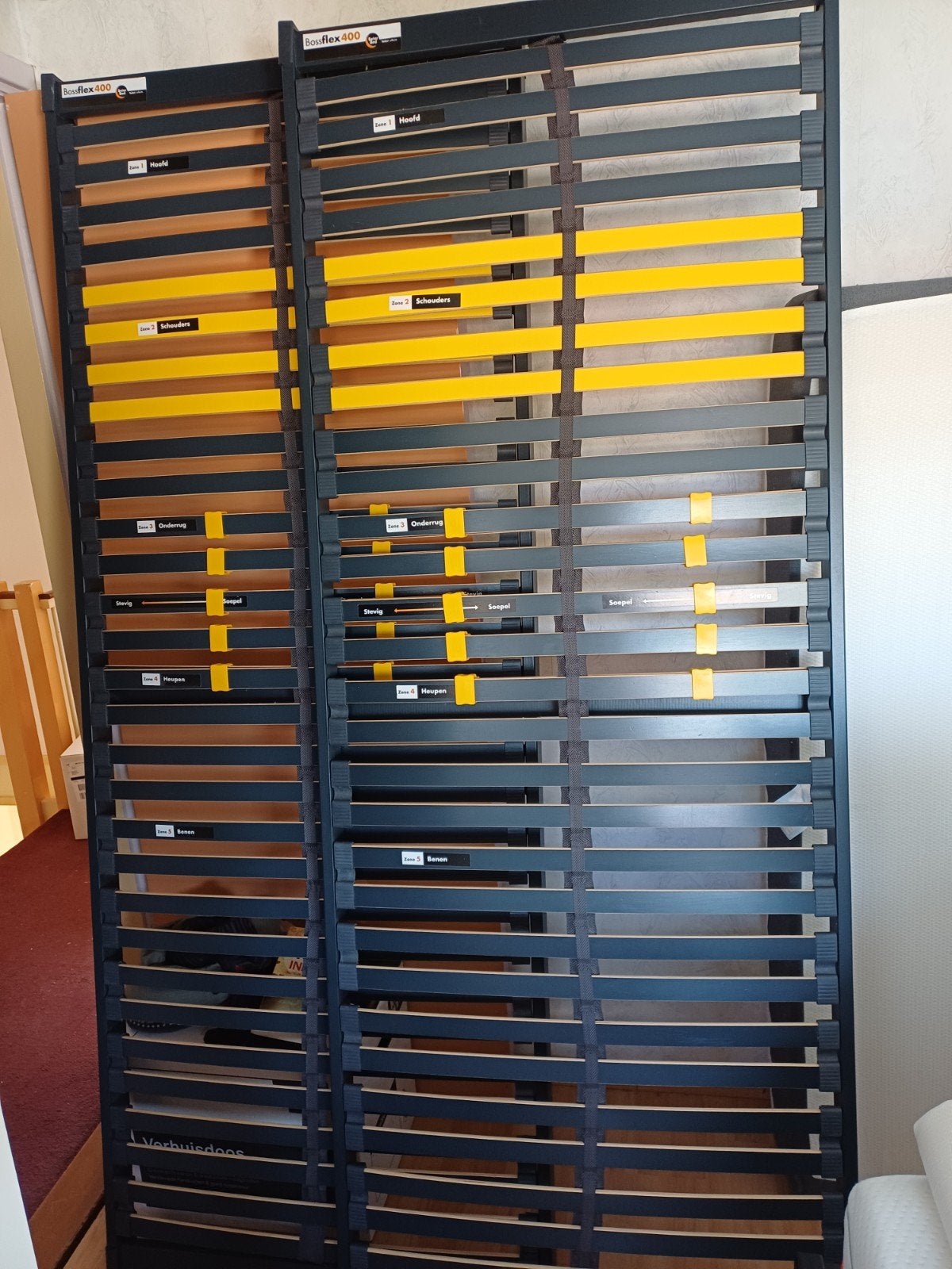 Beter Bed Bossflex 400 lattenbodems twee stuks 80x210, Huis en Inrichting, Slaapkamer | Matrassen en Bedbodems, Ophalen, Eenpersoons