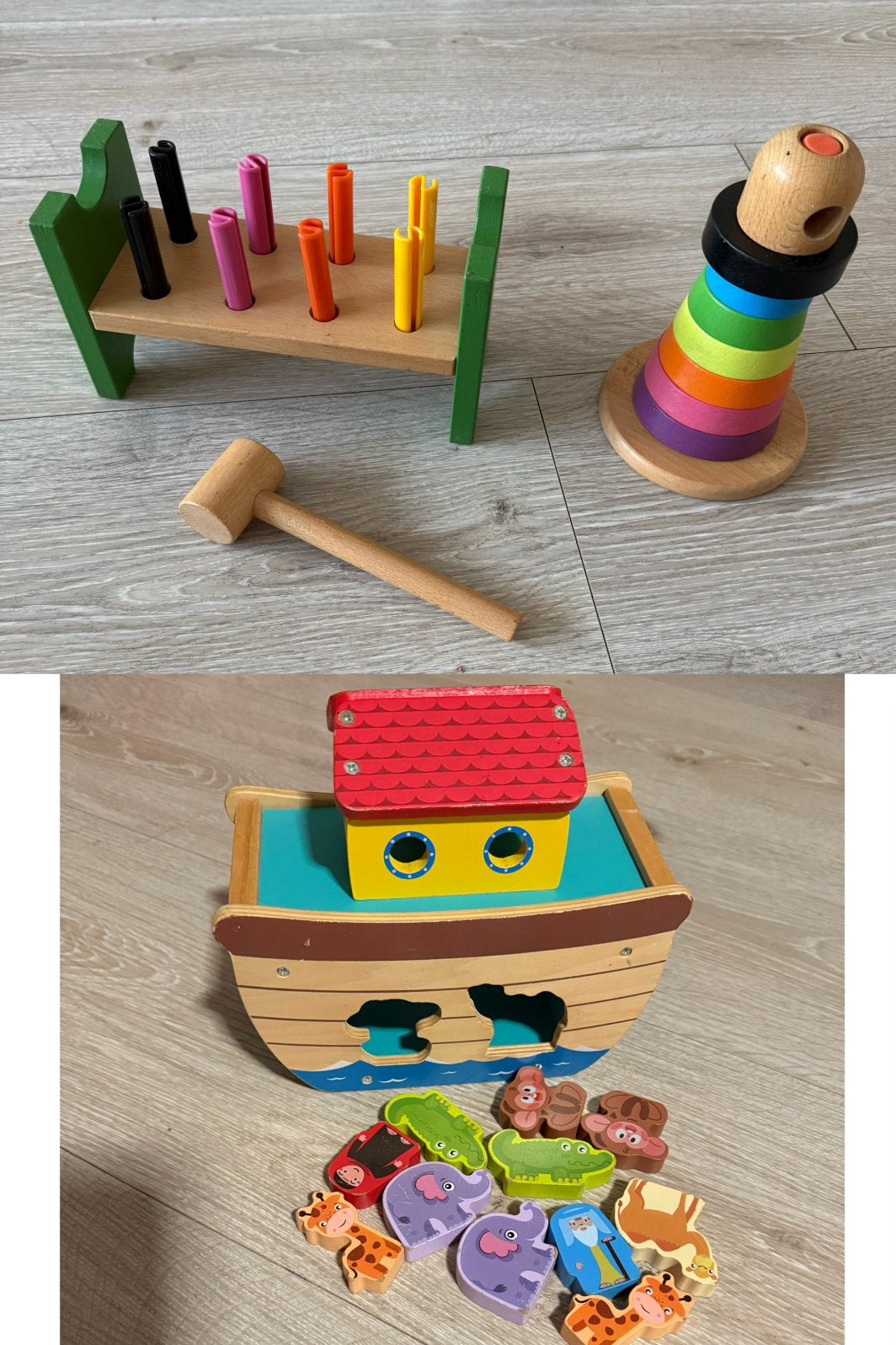 IKEA Hamertje-tik, Stapeltoren & Houten Vomenstoof Ark, Ophalen, Gebruikt