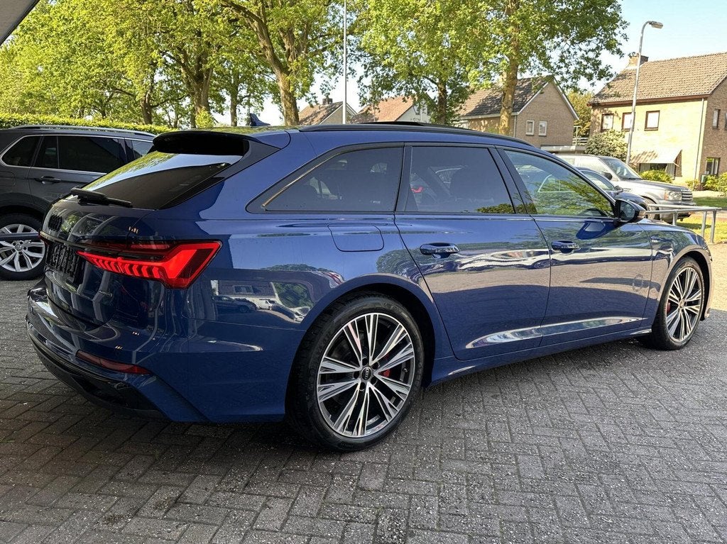 Audi A6 Avant 55 TFSI e quattro S-Line Led, Pano, Camera, LM, Auto's, Audi, Automaat, Gebruikt, 4 cilinders, Blauw