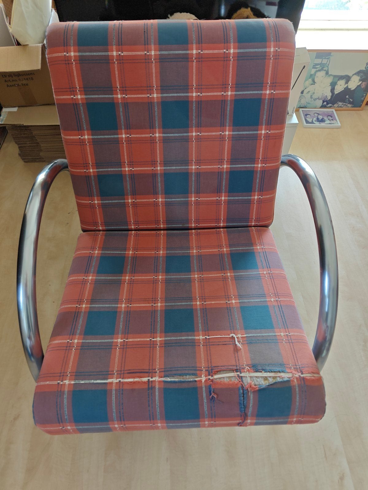Vintage fauteuil van Boonzaaijer en Mazairac, Huis en Inrichting, Ophalen, Gebruikt, Overige kleuren, Vintage, Retro