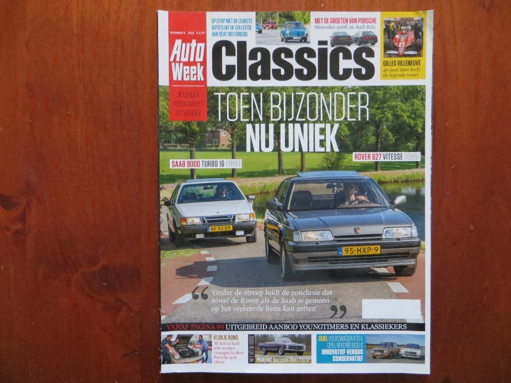Autoweek Classics 5 2022 Saab 9000 Turbo 16, Rover 827, Ophalen of Verzenden, Zo goed als nieuw, Mercedes