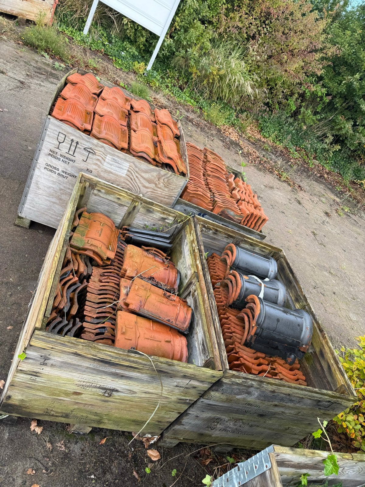 VHV Dakpannen Rood & Zwart - Diverse Soorten, Ophalen, Gebruikt, Steen of Klei, 15 m² of meer
