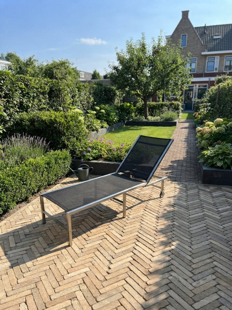 4 Seasons Outdoor Luxe en modern ligbed / sunlounger –, Ophalen, Zo goed als nieuw, Aluminium, Verstelbaar