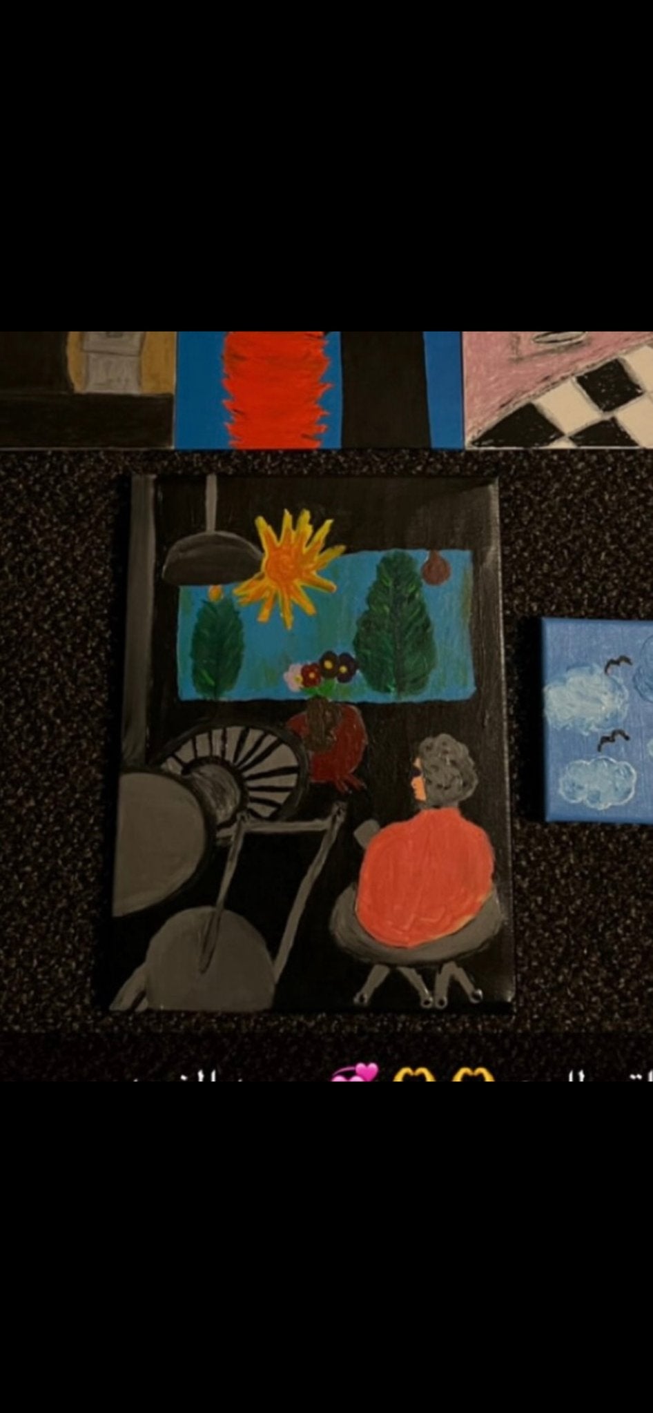 Schilderij: Vrouw bij raam met uitzicht, Antiek en Kunst, Kunst | Schilderijen | Klassiek, Doek, Portret of Personen, Realistisch
