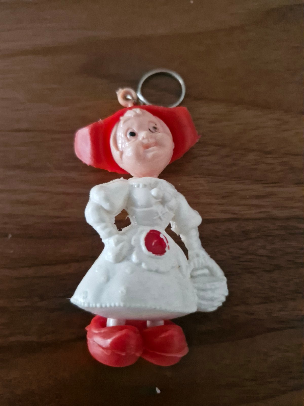 Vintage sleutelhanger poppetje roodkapje, Verzamelen, Ophalen of Verzenden, Gebruikt